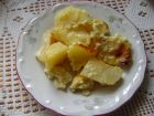 Рецепта за Запечени картофи с яйца и сирене