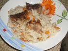Рецепта за Свинско месо с ориз и моркови на фурна