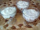 Рецепта за Десерт крем ванилия с руло и конфитюр