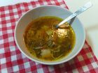 Снимка 1 от рецепта за Супа с пилешко месо и дробчета